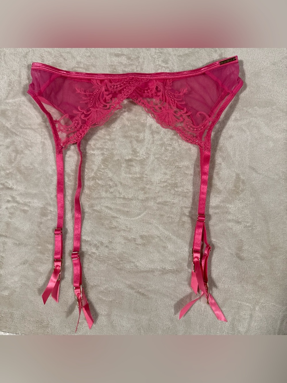 Bluebella Hot Pink Lace Garter Belt